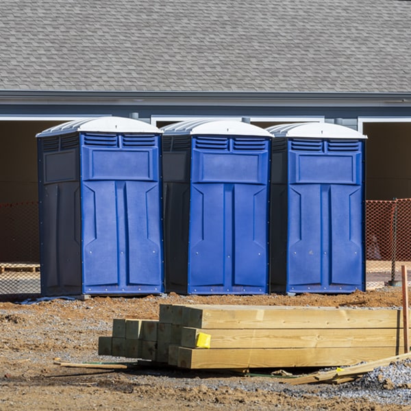 is there a specific order in which to place multiple portable toilets in Clear Creek IN